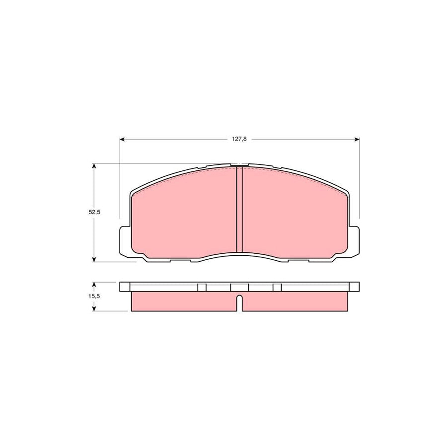 TRW Gdb355 Brake Pad Set Not Prepared For Wear Indicator