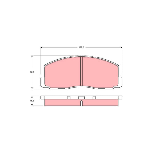 TRW Gdb355 Brake Pad Set Not Prepared For Wear Indicator