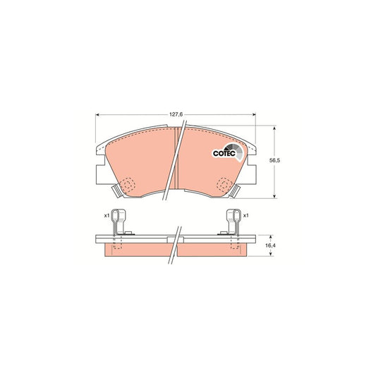 TRW Cotec Gdb729 Brake Pad Set With Acoustic Wear Warning