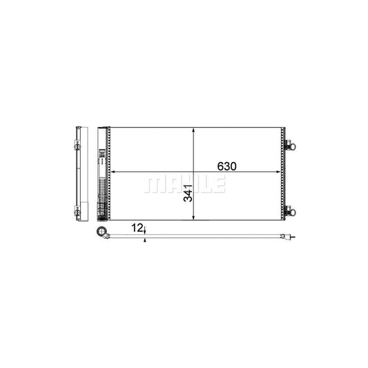 MAHLE ORIGINAL AC 751 000P Air conditioning condenser with dryer