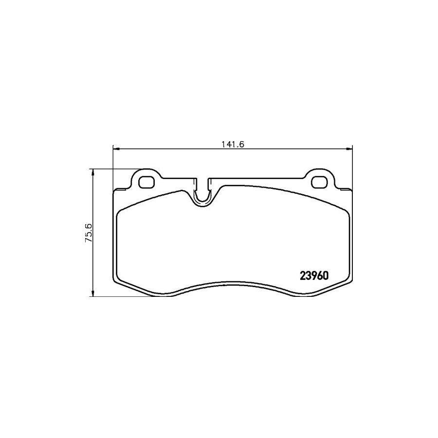 Hella 8DB 355 011 401 Brake Pad Set Prepared For Wear Indicator