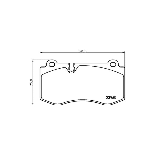 Hella 8DB 355 011 401 Brake Pad Set Prepared For Wear Indicator
