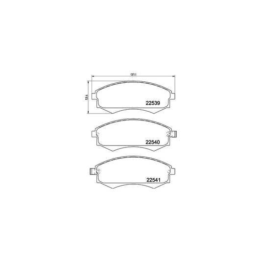 Hella 8DB 355 032 081 Brake Pad Set With Acoustic Wear Warning