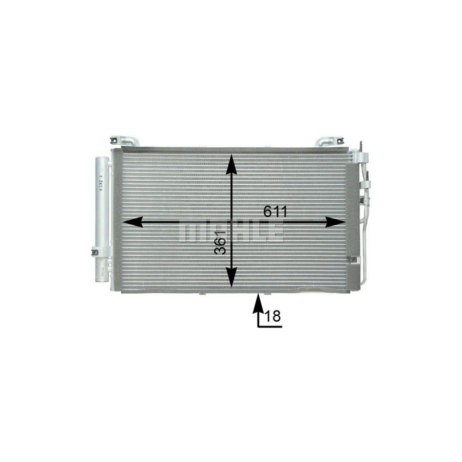MAHLE ORIGINAL AC 391 000P Air conditioning condenser for HYUNDAI Matrix (FC) with dryer