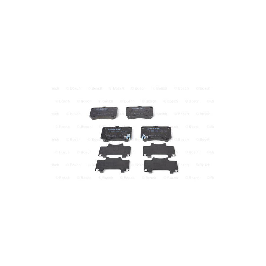 Bosch 0986461141 Brake Pad Set With Acoustic Wear Warning With Anti Squeak Plate BP590