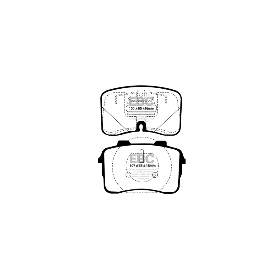 EBC PLK1333 Audi S4 Yellowstuff Pads and Brake Line Performance Pack - Girling/TRW Caliper 2 | Duco Car Parts UK Car Parts