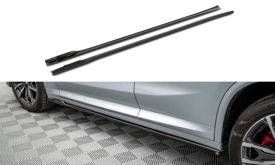 Maxton Design BM-X4-02F-MPACK-SD1T Side Skirts Diffusers BMW X4 M-Pack G02 Facelift | Duco Car Parts UK Car Parts