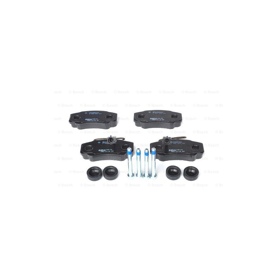 Bosch 0986494391 Brake Pad Set With Integrated Wear Sensor With Anti Squeak Plate With Bolts Screws With Accessories BP1299