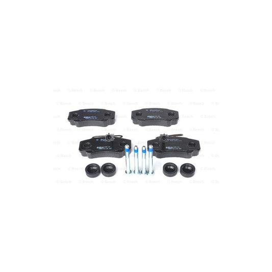 Bosch 0986494391 Brake Pad Set With Integrated Wear Sensor With Anti Squeak Plate With Bolts Screws With Accessories BP1299