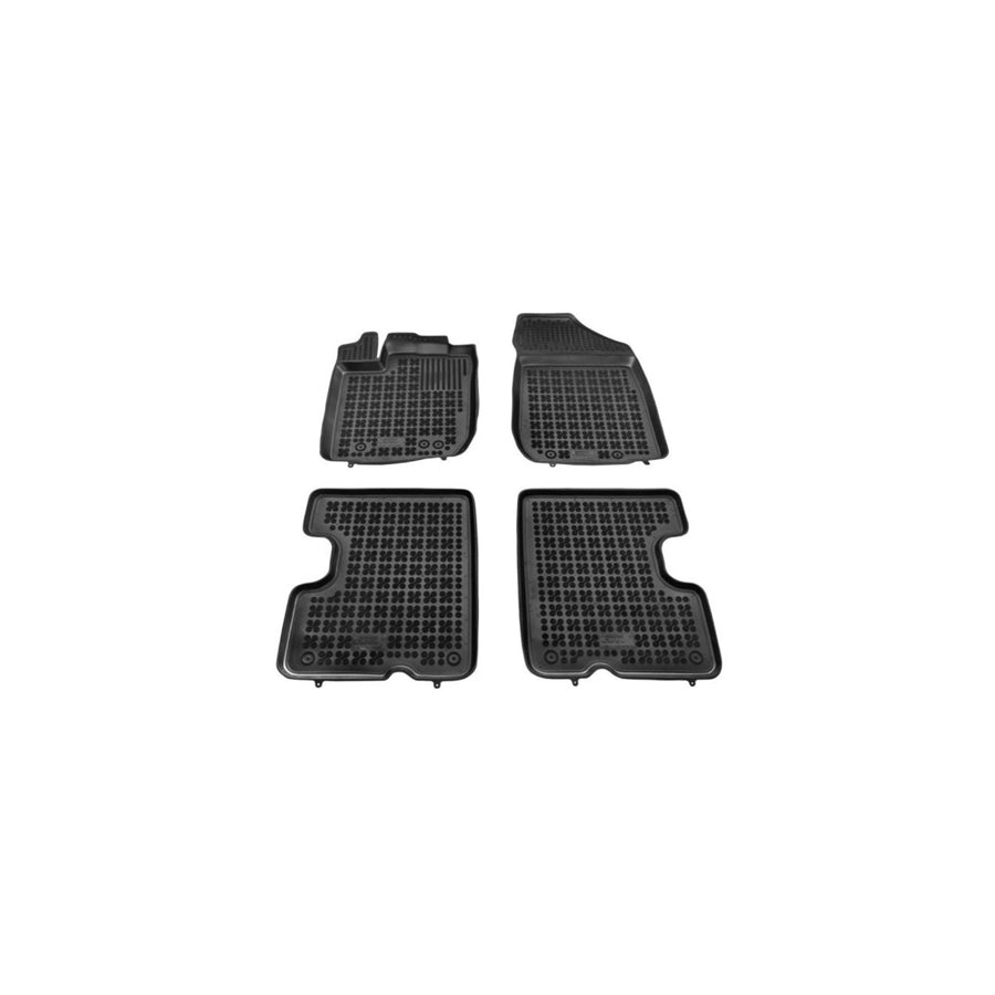 REZAW PLAST 203408 Floor mat set for DACIA Duster Off-Road Elastomer, Front and Rear, Quantity: 4, Black
