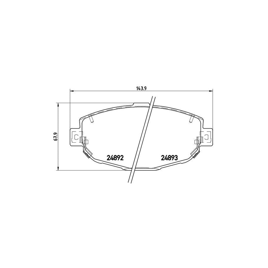 Brembo P 83 104 Brake Pad Set With Acoustic Wear Warning