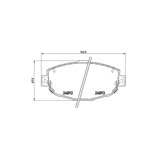 Brembo P 83 104 Brake Pad Set With Acoustic Wear Warning