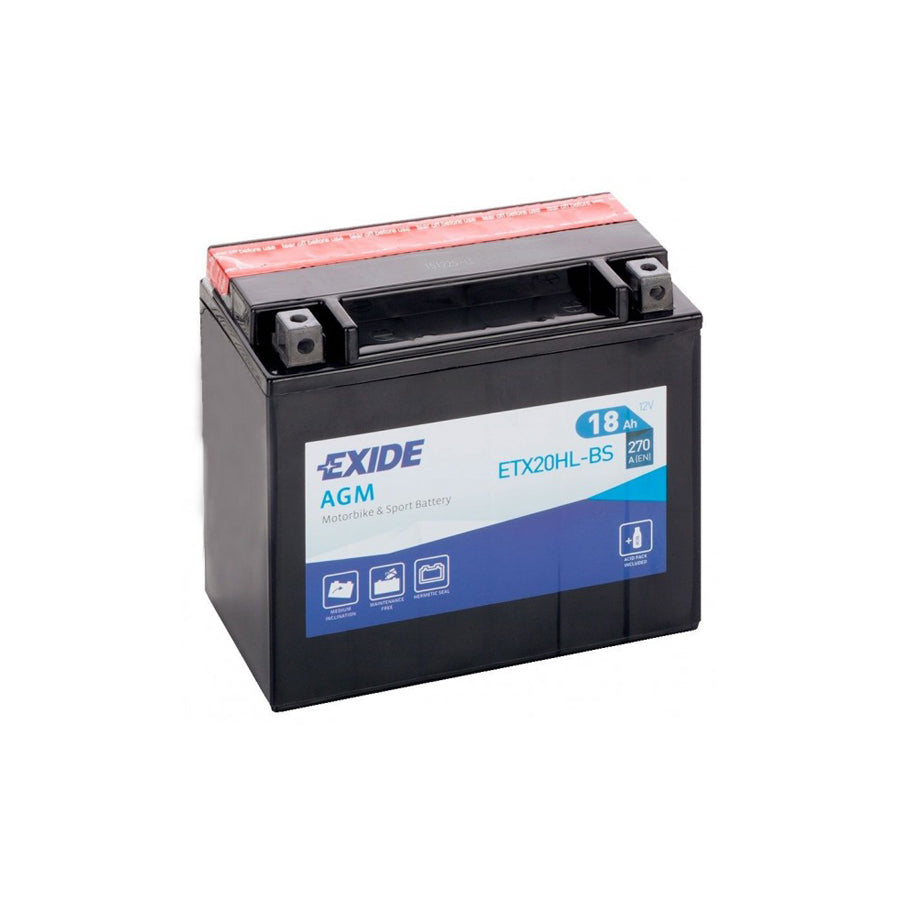 Exide ETX20HLBS Motorcycle Battery 12V 18AH 310A | Duco Car Parts UK Car Parts