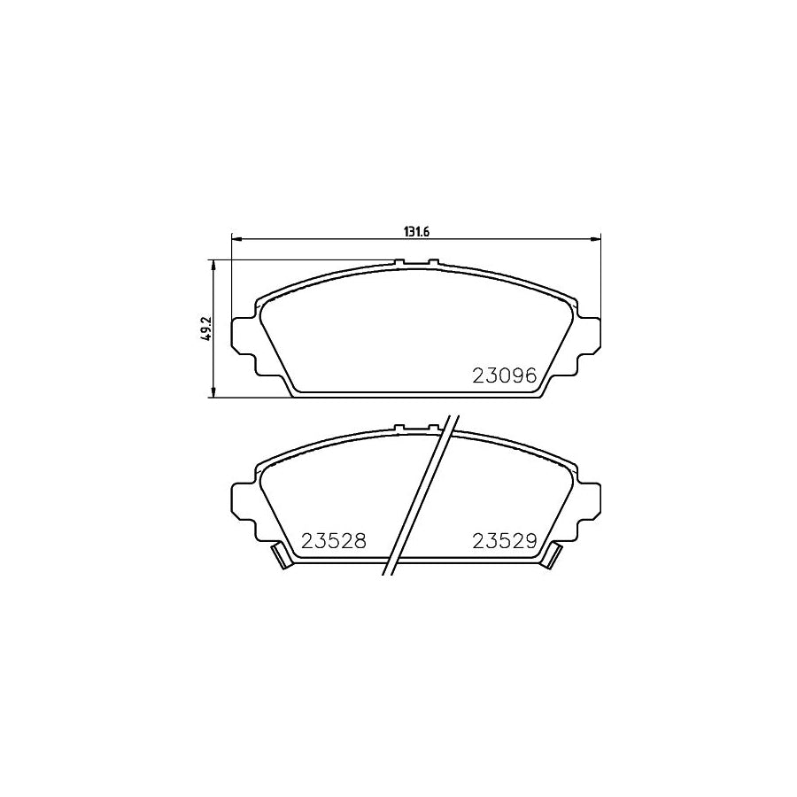 Hella 8DB 355 017 261 Brake Pad Set With Acoustic Wear Warning