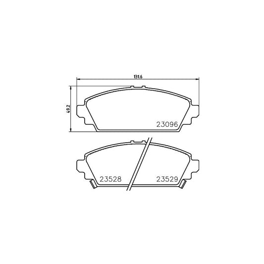 Hella 8DB 355 017 261 Brake Pad Set With Acoustic Wear Warning
