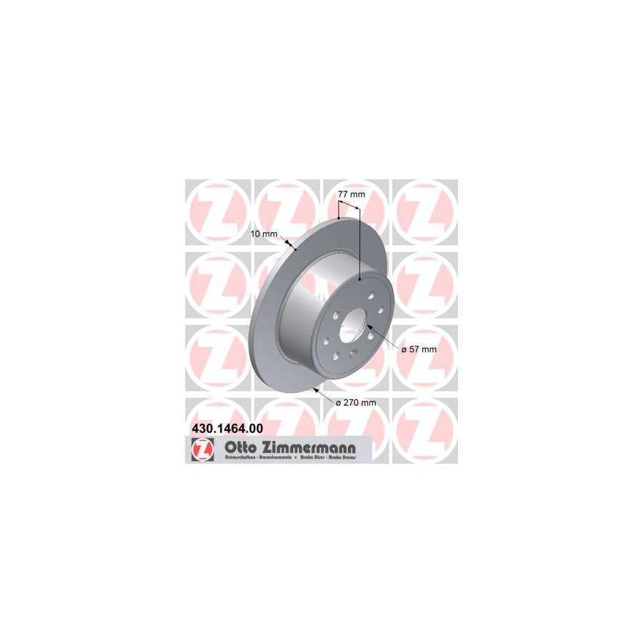 ZIMmERMANN 430 1464 00 Brake Disc Solid