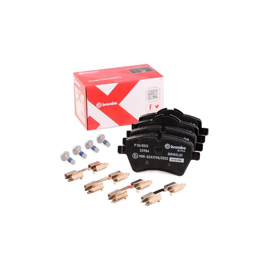 Brembo P 06 051X Brake Pad Set Prepared For Wear Indicator