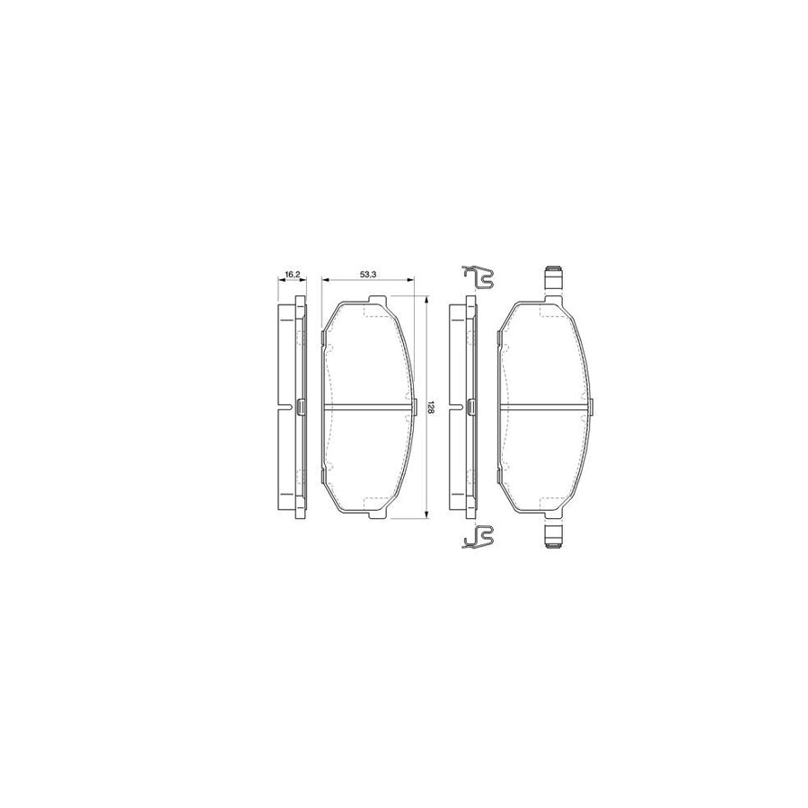 Bosch 0986424573 Brake Pad Set For Mazda 323 BP320