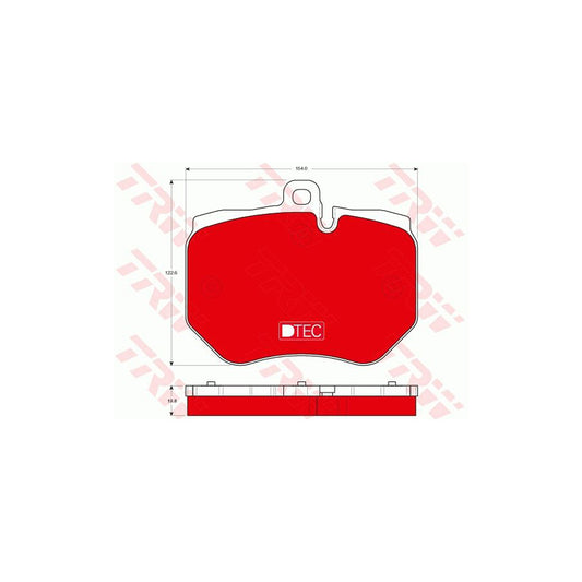 TRW Dtec Cotec Gdb1848Dte Brake Pad Set Prepared For Wear Indicator