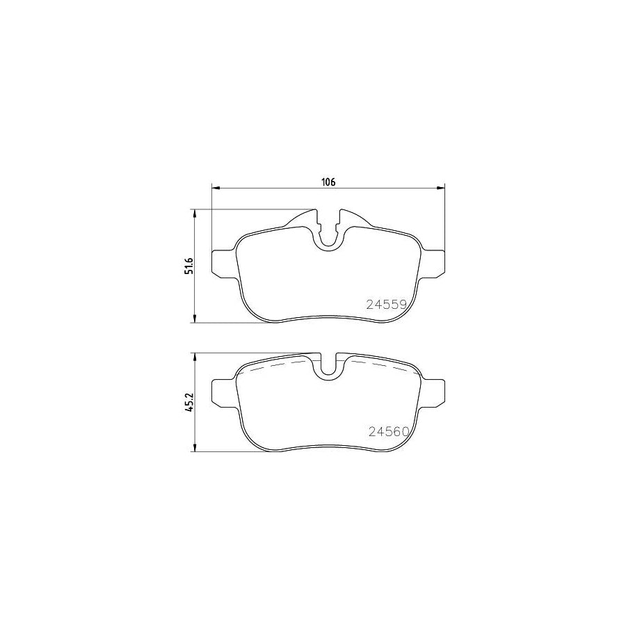 Hella 8DB 355 014 621 Brake Pad Set For Bmw Z4 Roadster E89 Prepared For Wear Indicator With Brake Caliper Screws