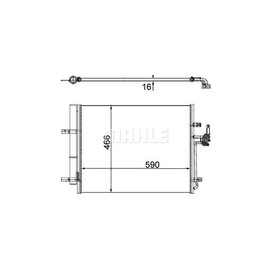 MAHLE ORIGINAL AC 500 000P Air conditioning condenser for FORD MONDEO with dryer