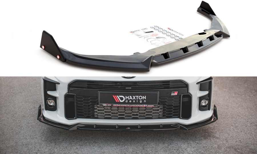 Maxton Design TO-YA-4-GR4-FD2T+FSF Front Splitter + Flaps V.2 Toyota GR Yaris MK4 | Duco Car Parts UK Car Parts