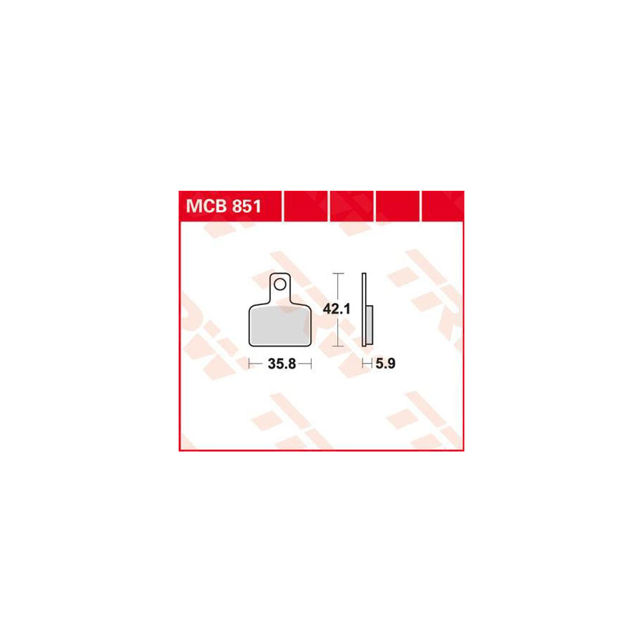TRW Organic Allround Mcb851 Brake Pad Set