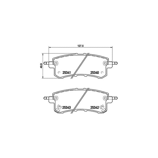Brembo P 56 082 Brake Pad Set With Acoustic Wear Warning
