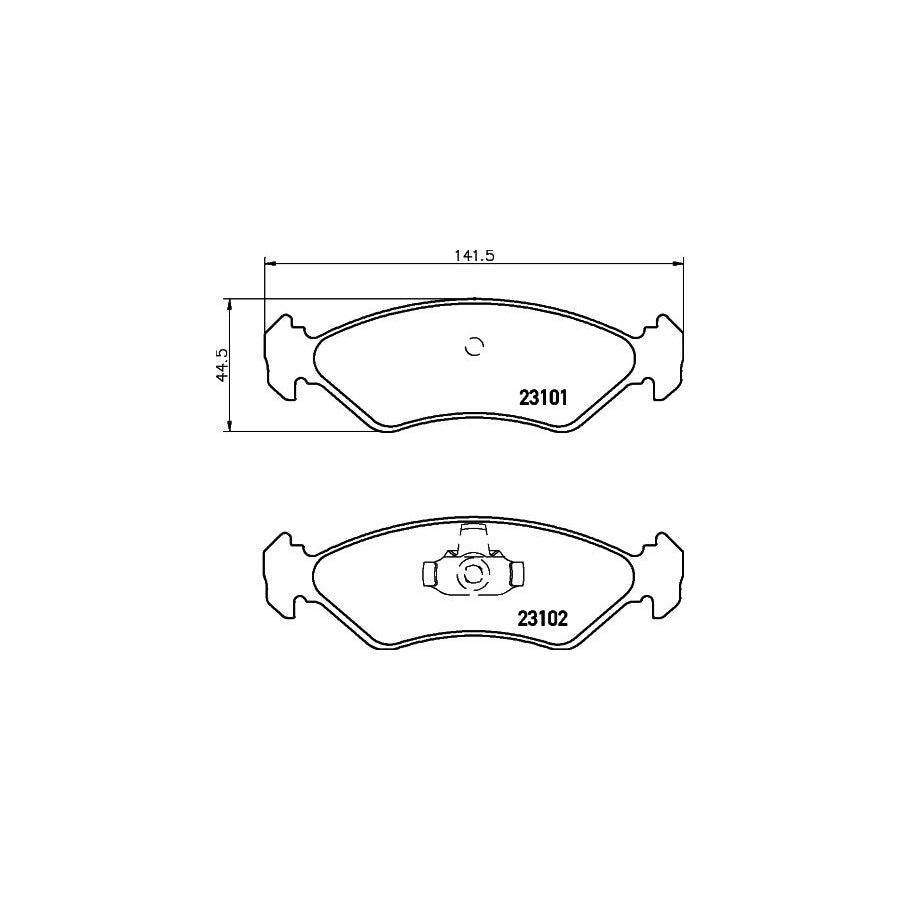 Hella 8DB 355 008 051 Brake Pad Set Not Prepared For Wear Indicator