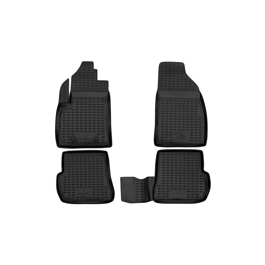 WALSER Tailored, XTR 75158 Floor mat set Elastomer, Front and Rear, Black
