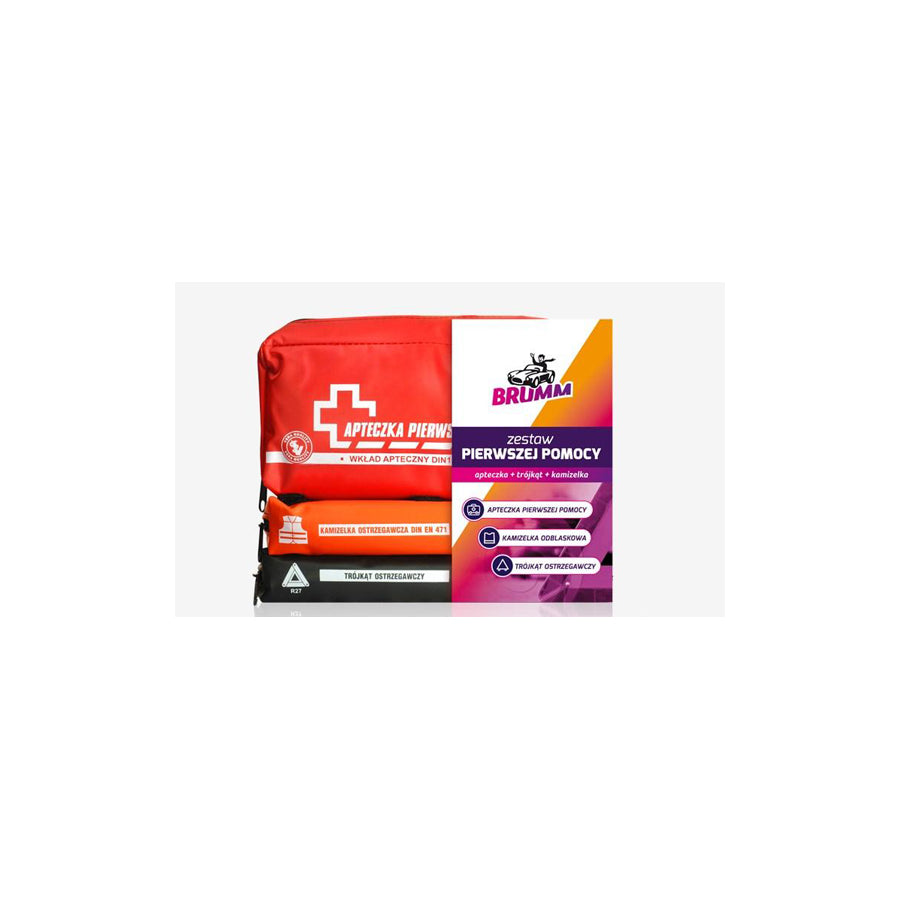 BRUMM ACBRAD002 First aid kit DIN 13164, DIN EU 471, 3-part
