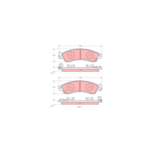 TRW Gdb1226 Brake Pad Set With Acoustic Wear Warning