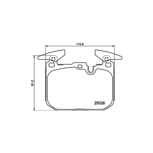 Hella 8DB 355 025 771 Brake Pad Set Prepared For Wear Indicator With Counterweights