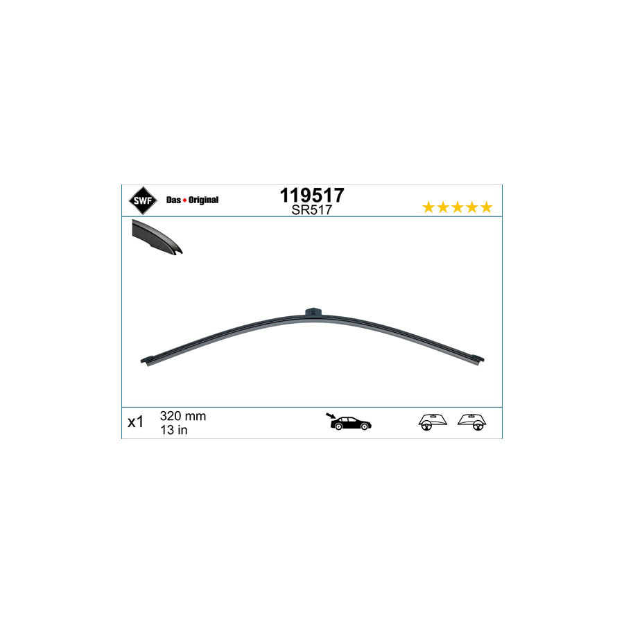 Swf Visioflex Rear 119517 Wiper Blade | Duco Car Parts UK Car Parts