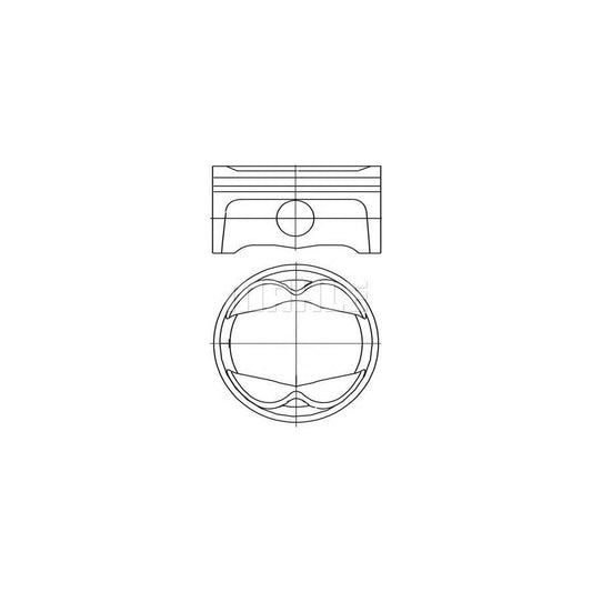 MAHLE ORIGINAL 6272301 Piston for MAZDA 323 78,5 mm, with piston rings