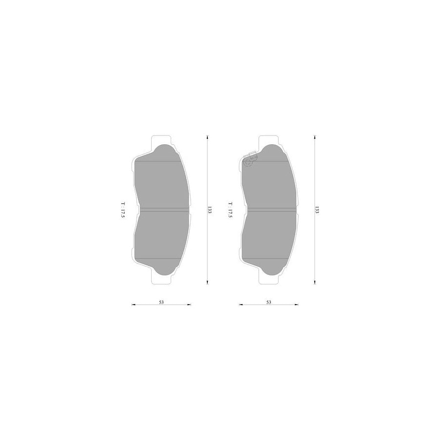 Bosch 0986Ab2242 Brake Pad Set With Acoustic Wear Warning BP2242N