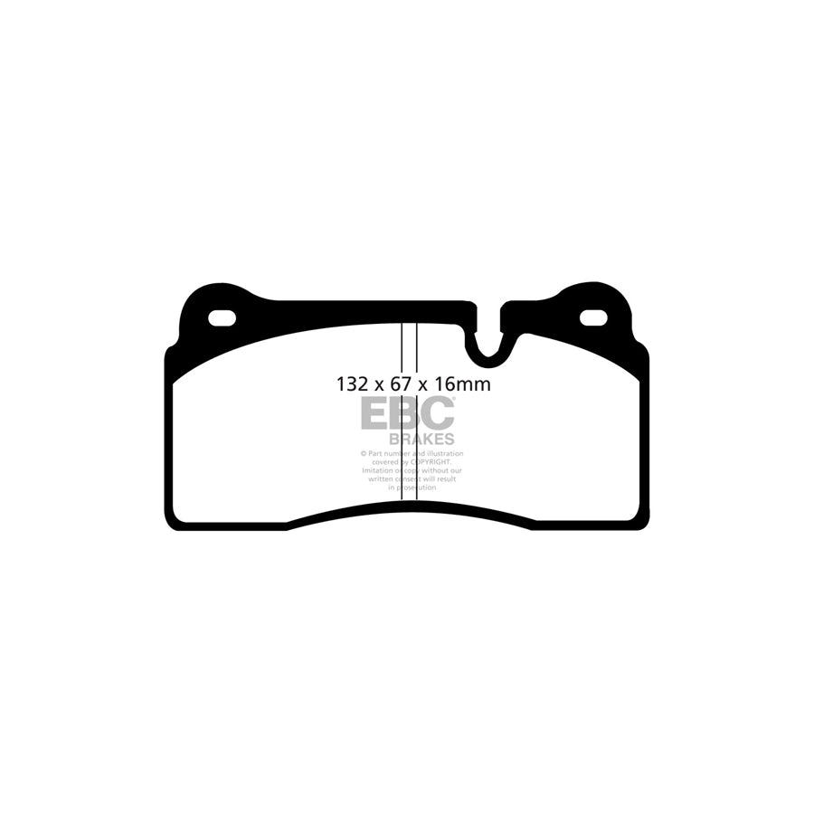 EBC Audi BMW Lamborghini Redstuff Sport Rear Brake Pads - Brembo Caliper (Inc. 4S R8, F87 M2 Competition, LP560-4 Gallardo & LP640 Murcielago) (Pair)