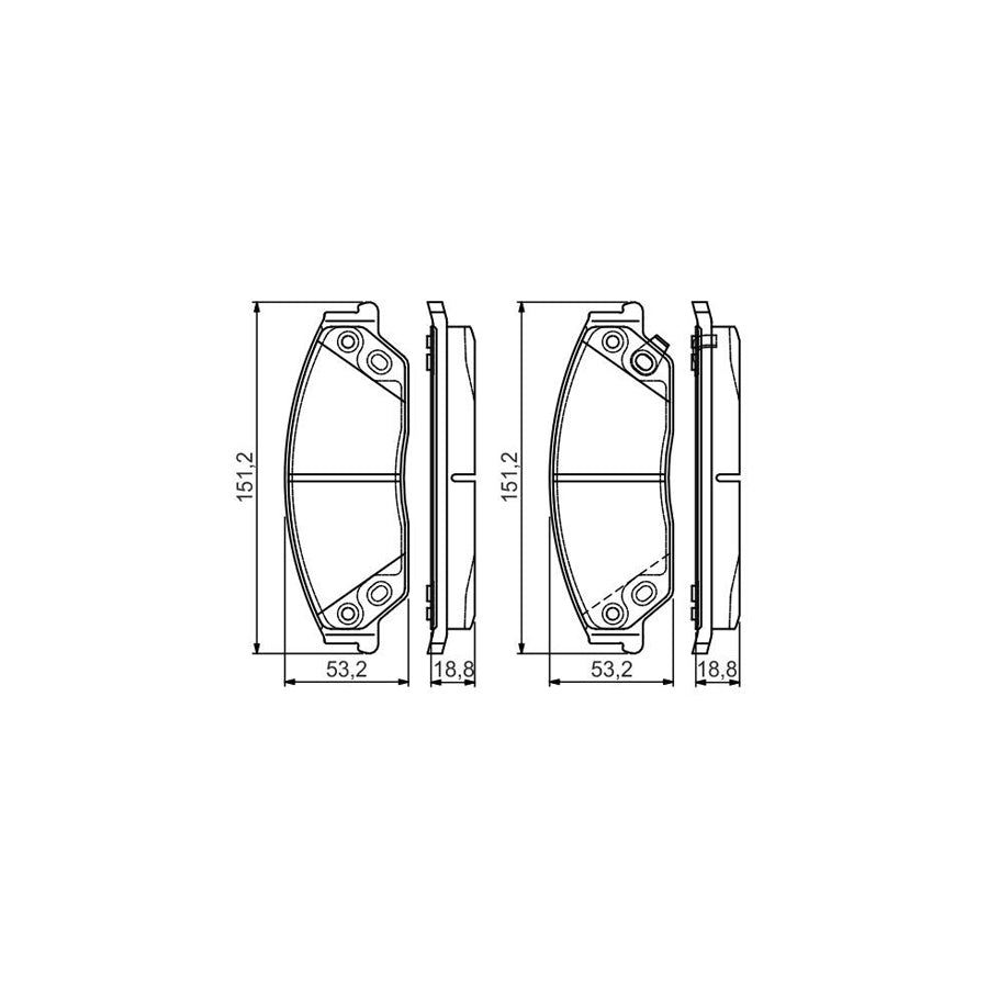 Bosch 0986495149 Brake Pad Set With Acoustic Wear Warning With Mounting Manual BP1574