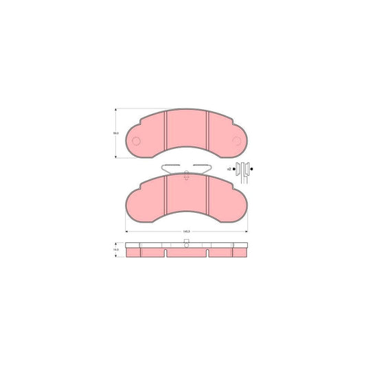 TRW Gdb950 Brake Pad Set Not Prepared For Wear Indicator