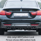 Rieger 00088058 BMW 4 Series F32 F33 F36 Rear Diffuser for Twin Tailpipe Left & Right - Glossy Black