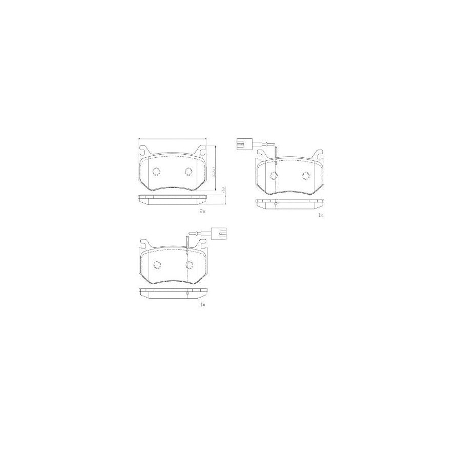 Brembo P 23 184 Brake Pad Set With Anti Squeak Plate