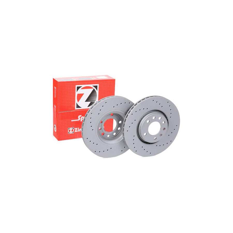 ZIMmERMANN SPORT COAT Z 430 1488 52 Brake Disc Externally Vented Perforated Coated High carbon