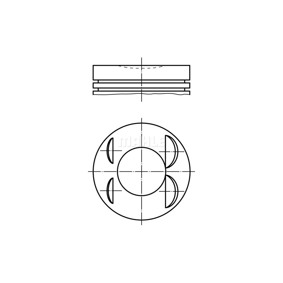 MAHLE ORIGINAL 039 65 00 Piston 86,0 mm, without cooling duct