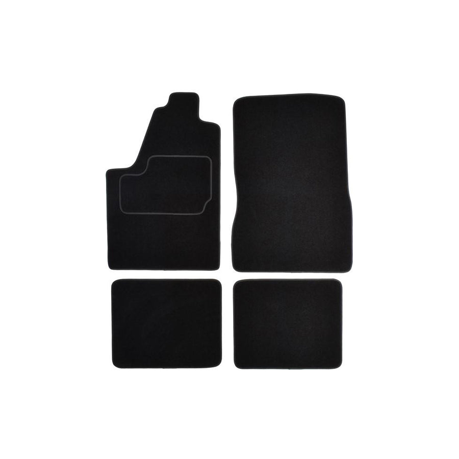 CUSTOPOL Tailored CIT20C Floor mat set Textile, Front and Rear, Quantity: 4, Black