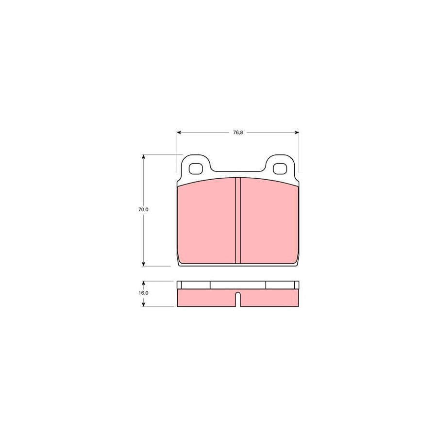 TRW Gdb267 Brake Pad Set Not Prepared For Wear Indicator