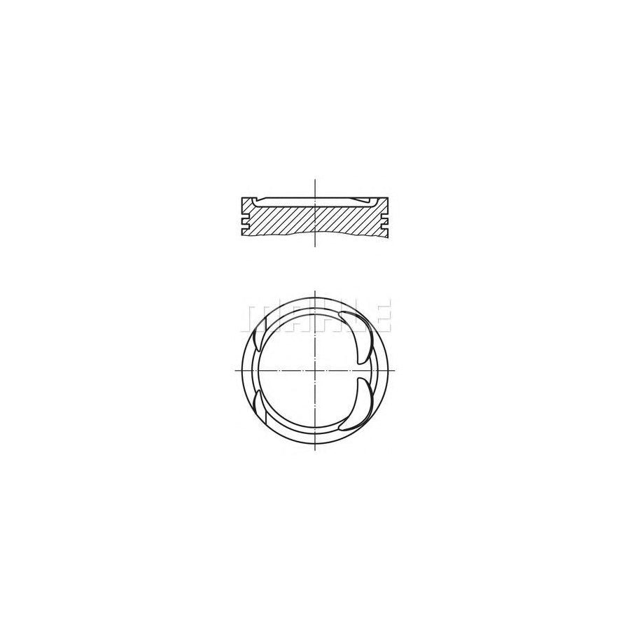 MAHLE ORIGINAL 676 05 01 Piston 76 mm, with piston rings