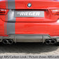 Rieger 00088057 BMW 4 Series F32 F33 F36 Rear Diffuser for Twin Tailpipe Left & Right - Glossy Black