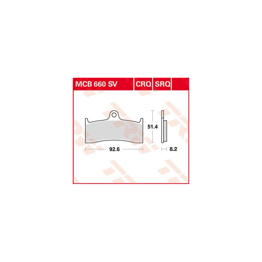 TRW Sinter Track Racing Mcb660Srq Brake Pad Set