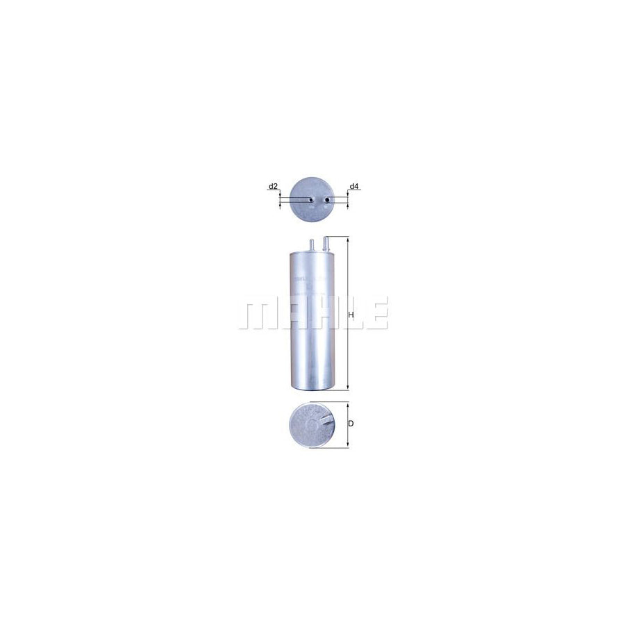 MAHLE ORIGINAL KL 229/5 Fuel filter In-Line Filter