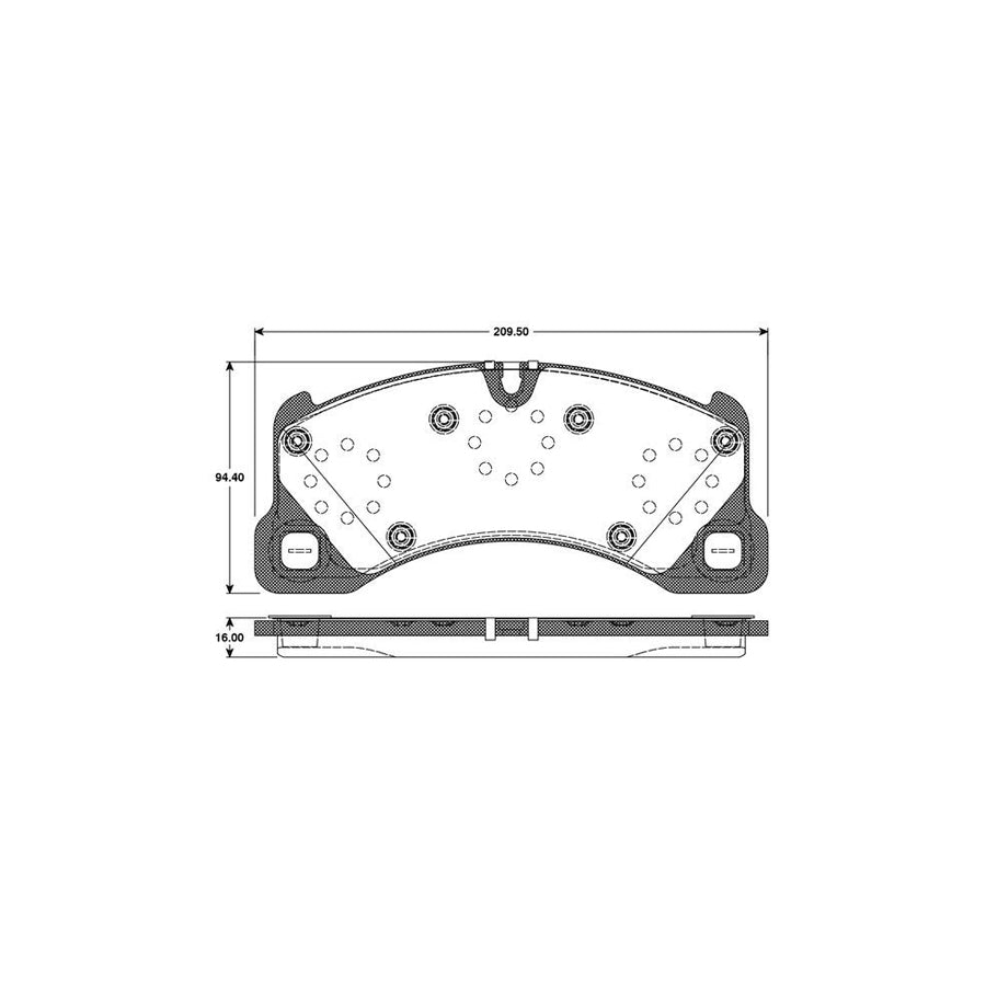 Bosch 0986Tb3087 Brake Pad Set Excl Wear Warning Contact